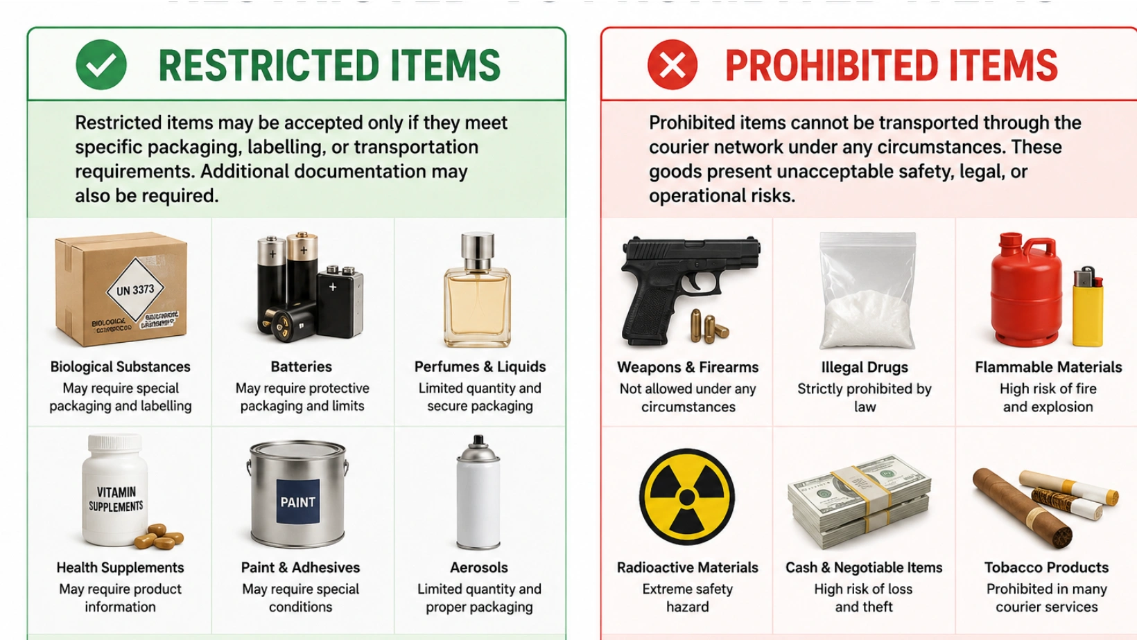 What Is the Difference Between Restricted and Prohibited Items