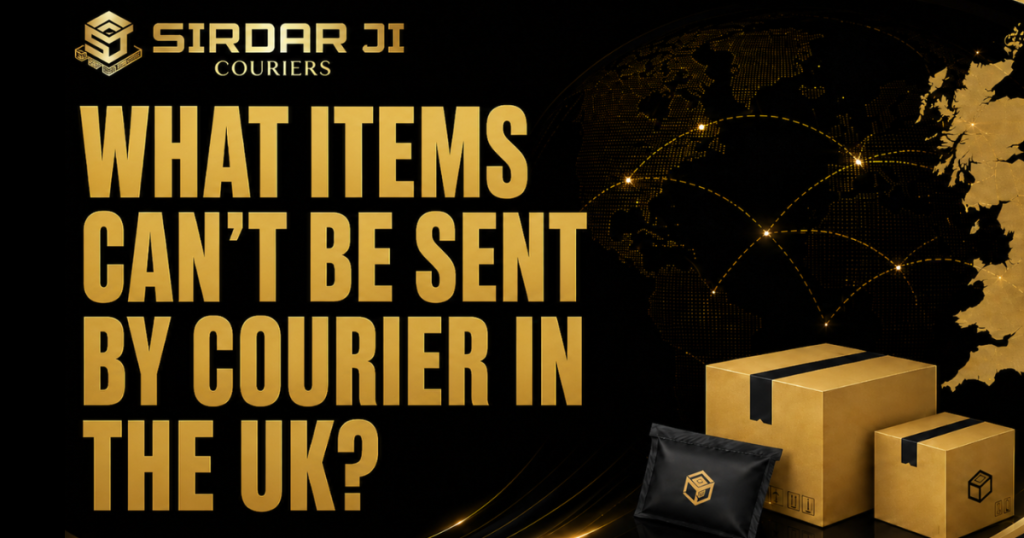 what item cant be sent by courier in the uk