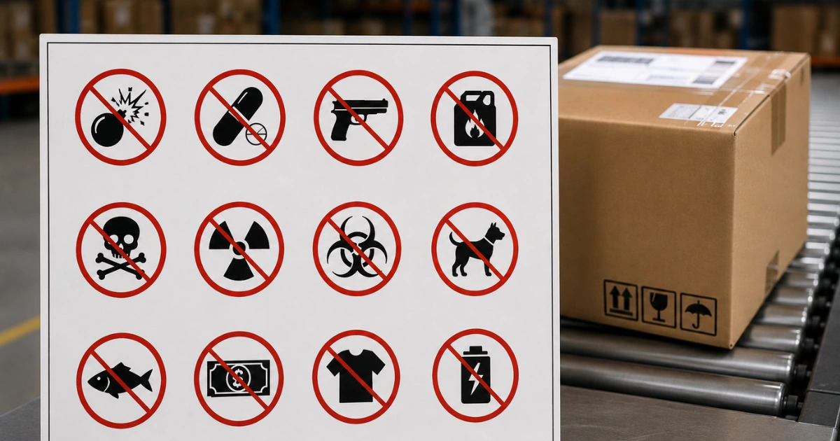 Which Items Cannot Be Sent by Courier in the UK